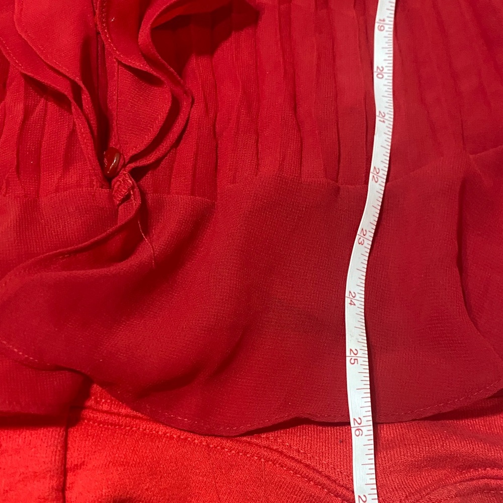 Style & Co. Red Ruffled Blouse Open to Offers! - Picture 9 of 14